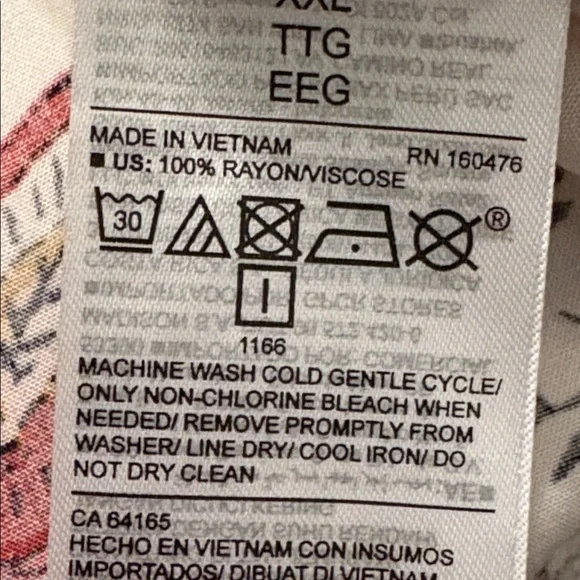 Old Navy Floral Tank Top Button Closure Size XXL EUC Like New - Picture 12 of 12